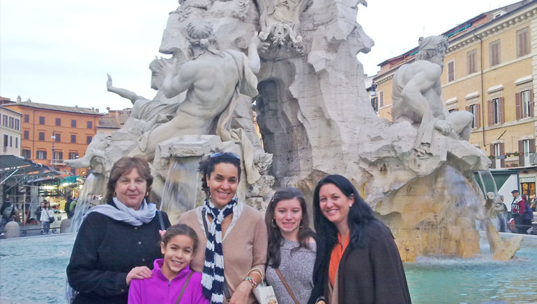 In Piazza Navona during the food tour
